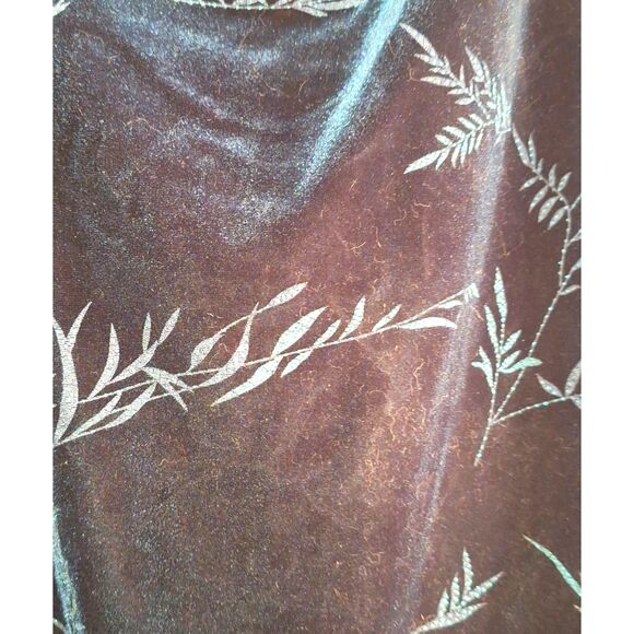 A Women's Blue Velvet Skirt Pencil Floral Office Siren Evening Sparkly XL - Picture 2 of 6